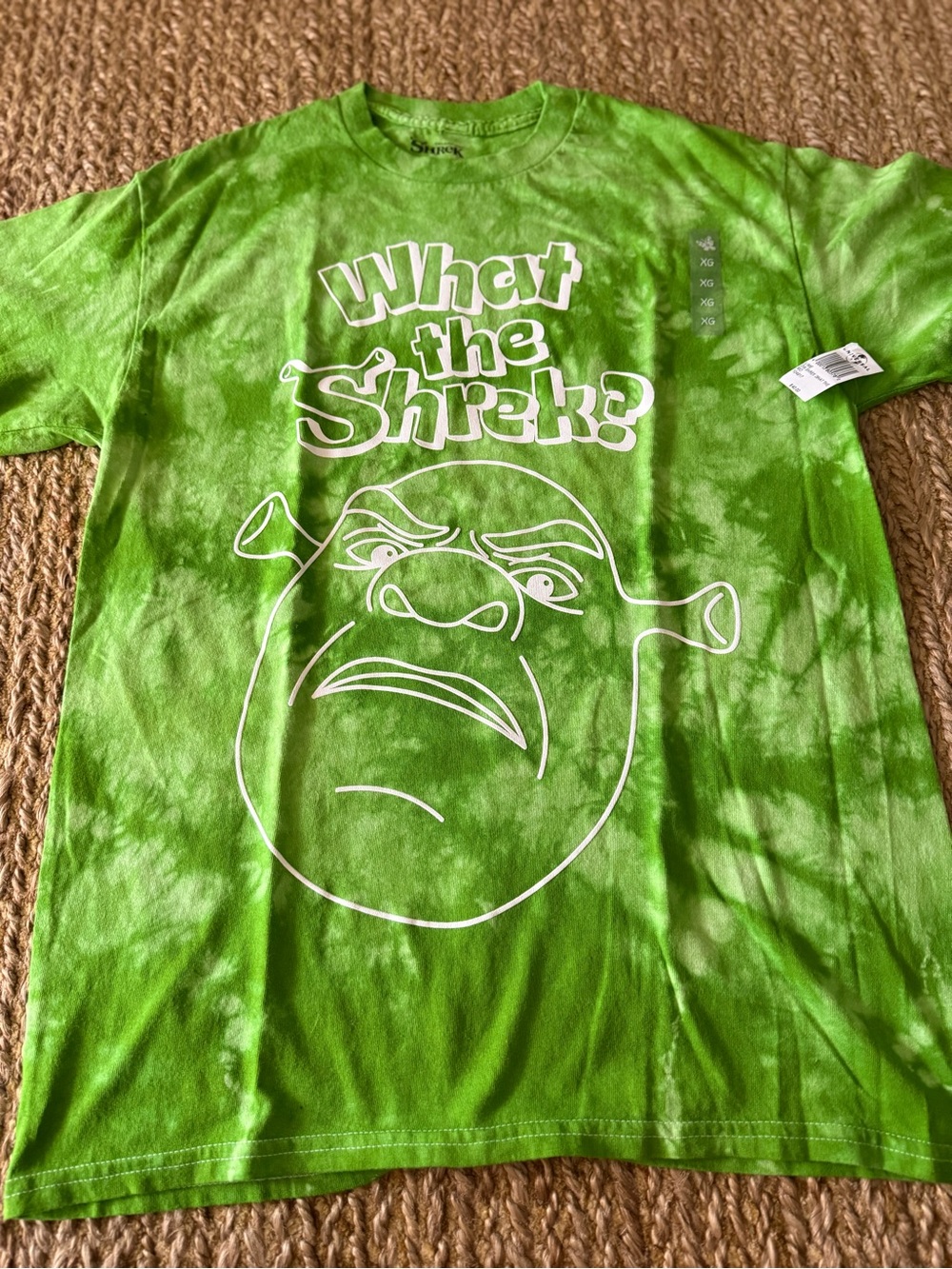 Universal Studios What the Shrek? Green Graphic Men’s T-Shirt Size Medium NWT